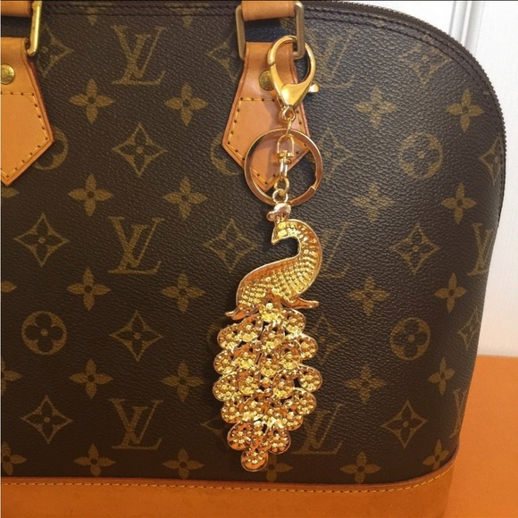 ❤️❤️❤️NEW multi-color large peacock purse charm❤️❤️❤️ - Picture 2 of 9